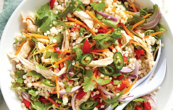 Chicken and pistachio couscous salad