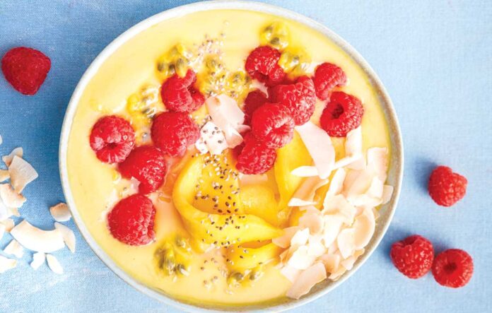 Tropical mango smoothie bowl