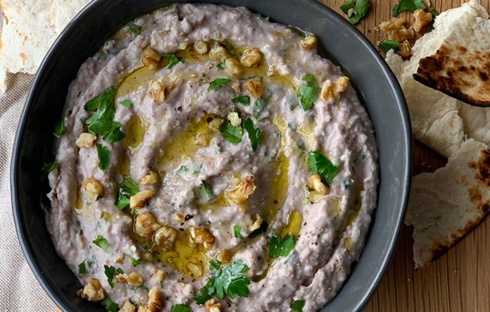 Vegan walnut and white bean dip