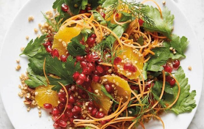 Pomegranate and buckwheat salad