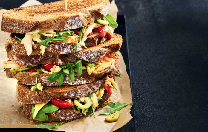 Moroccan chicken toastie